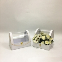 Boîte cadeau portable 2 pièces pour fleurs fraîches, boîte à fleurs éternelles, boîte cadeau portable
