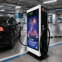 Cargador CCS GBT NACS DC para Vehículos Eléctricos de 120kW con Pantalla LED Grande, Salida Amplia de 150 a 1000VDC para Estaciones de Carga de Flotas WrightCharge
