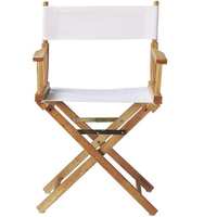Chaise de directeur à cadre en bois de hêtre