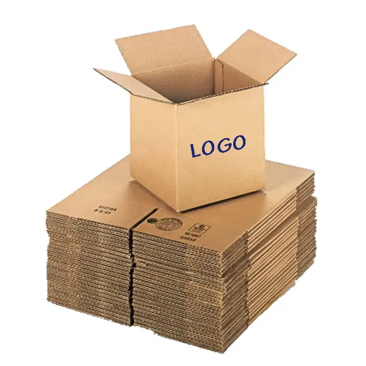 Custom Single Wall/Double Wall 3 layer/5 layer Corrugated paper Cardboard shipping boxes bulk