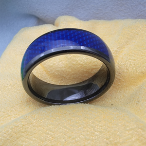 Anillo Inteligente NFC NTAG216, Tarjeta de Visita Digital, Compartir vCard para LinkedIn, Instagram, Facebook, Negro, Diseño de Madera, Cerámica, Resistente al Agua - Product Image 2