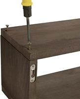 Étagère murale flottante rectangulaire en bois rustique avec boîtes de présentation effet ombre