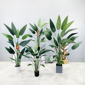 Prezzo basso della fabbrica commercio all'ingrosso di plastica uccello del paradiso pianta artificiale viaggiatore Banana per la casa e il giardino - Product Image 5