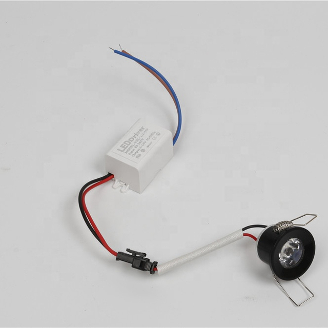 AC85-265V DC12-24V 1W 3W Mini LED Downlight Jewelry Display Ceiling Recessed Cabinet Led Spotlight with Power Supply