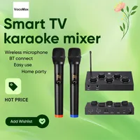 Système de table de mixage karaoké sans fil avec 2 micros à main HD ARC Optical Out pour TV Soundbar Home Entertainment Compatibilité polyvalente