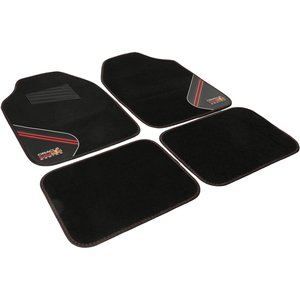 Set tappetini 4 pezzi Racing nero/rosso - Product Image 3