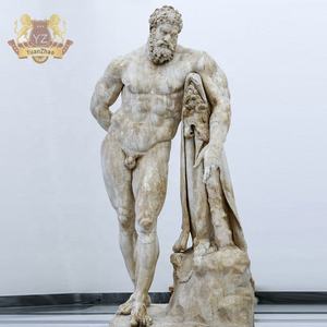 Estatua de Hércules Farnese de mármol grande, figura de <span class=keywords><strong>Dios</strong></span> griego occidental de tamaño real, escultura de diseño Natural para exteriores, tamaño personalizado a la venta - Product Image 4