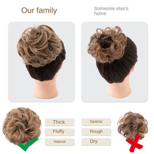 Cola de Caballo Invisible de Fibra Química con Diseño de Capullo de Flor para Mujer, Estilo Europeo y Americano, Esponjosa, Natural y Larga - Product Image 2