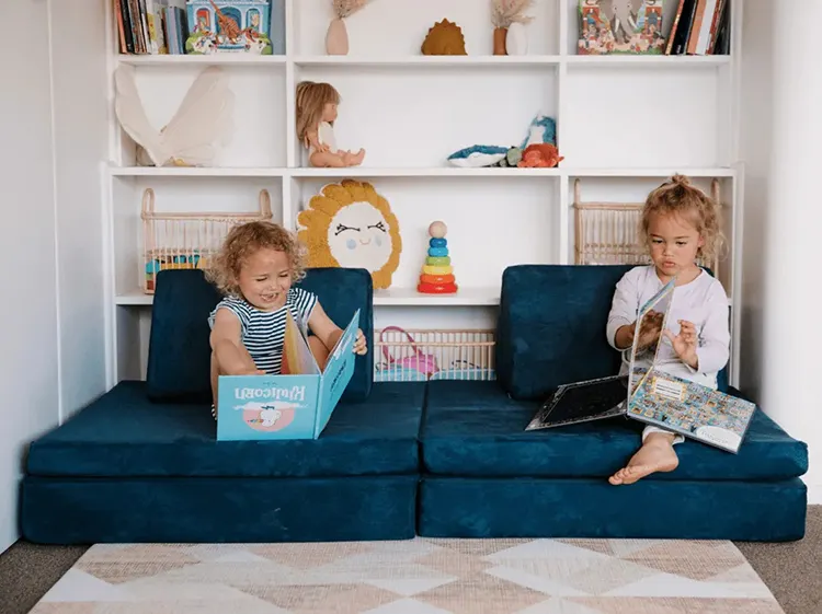 Newly Promoted Washable Modular Foldable High Density Foam Kids Play Room Sofa