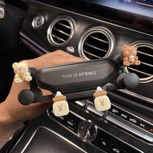 Evrensel sevimli karikatür Miu ayı yerçekimi araba hava firar sabitleme kıskacı tutucu GPS cep telefonu için standı - Product Image 6