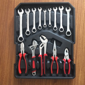 Kit di attrezzi per la riparazione dell'auto Kit di attrezzi da 39 pezzi per uso domestico grande 44x35x9cm Set nero <span class=keywords><strong>dimensioni</strong></span> dell'imballaggio personalizzate OEM - Product Image 1