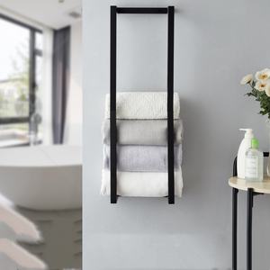 <span class=keywords><strong>Porte</strong></span>-serviettes <span class=keywords><strong>mural</strong></span> durable sans perçage, simple ou double, en acier inoxydable, chauffant, pour hôtel, salle de bain, maison, rangement et organisation - Product Image 6