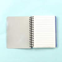 Notebook 3D à spirale en plastique, couverture en lin pour Journal de bord, agenda, bon marché