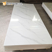 Hojas de mármol de PVC ligeras, panel de pared de mármol UV, fácil instalación y proyectos domésticos de bricolaje