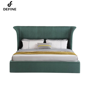 Set di Mobili per Camera da <span class=keywords><strong>Letto</strong></span> di Lusso Vintage <span class=keywords><strong>Verde</strong></span>, <span class=keywords><strong>Letto</strong></span> Matrimoniale <span class=keywords><strong>Verde</strong></span> Scuro con Testiera a Forma di Ala - Product Image 6