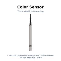 Capteur de couleur en ligne CHR-200, absorption spectrale 0-500 Hazen, RS485 Modbus, IP68, surveillance de l'eau potable, des piscines et des eaux usées