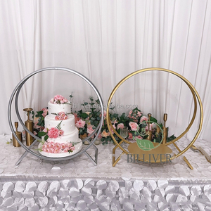 Lüks metalik altın Plinths kek destek ayırıcı düğün yıldönümü parti kek için kek standı paspayı - Product Image 2