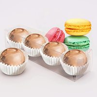 NOUVEAU CLAIR POPULAIRE PVC PET ECO FRIENDLY MACAROON CAKE BOX COOKIE PACKAGING BOX DIRECT FACTORY