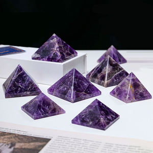 Vente en gros de produits spirituels naturels de haute qualité Améthyste de rêve <span class=keywords><strong>Pyramide</strong></span> pour <span class=keywords><strong>la</strong></span> décoration - Product Image 2