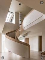 Escalier Modulaire Courbé à Construction Sectionnelle, Escalier en Spirale avec Profondeur de Marche Réglable, Escalier Courbé