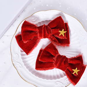 YAMA 4CM vert Polyester soie déchiré à la main velours ruban pour boîte-cadeau emballage fleur emballage cheveux arc - Product Image 6