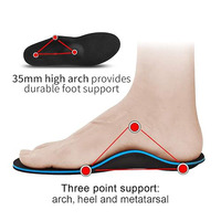 Semelles orthopédiques en mousse à mémoire de forme pour pieds plats, soutien de la voûte plantaire, soulagement de la douleur au talon, fasciite plantaire, sport, loisirs et travail