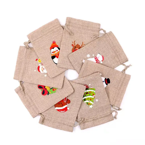 Pochette cosmétique en lin recyclable, sacs cadeaux en toile de jute avec cordon, emballage textile pour promotion café, mariage, rangement de bijoux - Product Image 6