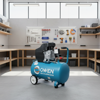 Kompresor Udara Industri OWEN Bersertifikasi CE TUV BM-2550 Berpelumas Berpendingin Udara PLC Motor Senyap Pompa Mesin Bearing Mobile Portabel