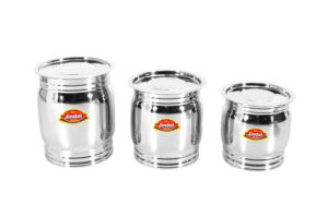 best quality Stainless Steel Cylinder Kitchen <b>Material</b> with Cover Styles Condiments Container <b>Storage</b> <b>Box</b> Premium Daily Use Set - Product Image 4