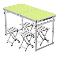 Ensemble de chaises de camping en métal avec table pliante en aluminium |    Meubles d'extérieur robustes pour pique-nique, plage, barbecue, jardin