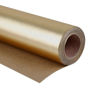Wholesale Eco-Friendly Recyclable Gold Metallized <b>Paper</b> <b>Roll</b> Double-Sided PE Coated Waterproof Offset Printing Gift Packaging - Product Image 1