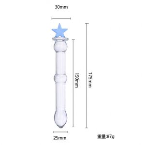 Star Love, juguete sexual para adultos para mujeres, hombres, <span class=keywords><strong>Gay</strong></span>, cuentas Anales de cristal, bolas grandes, consolador de cristal, pene, tapón trasero, masturbador de pene artificial - Product Image 5