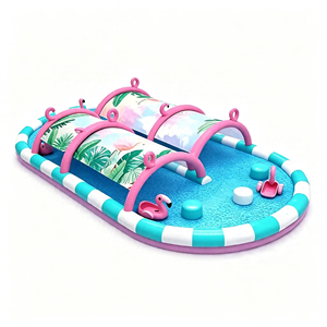 Piscina Inflable con Toldo, Piscina de PVC, Piscina para Niños, Equipo para Parque Acuático al Aire Libre - Product Image 2
