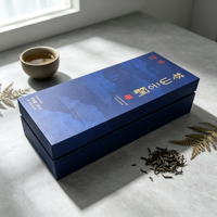 Boîte personnalisée avec logo en feuille d'or écologique, surface gaufrée, couvercle long |   Boîte cadeau rigide |   Boîte d'emballage de thé de qualité supérieure