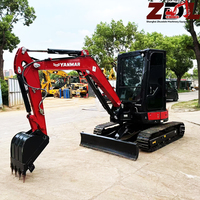 Harga kompetitif digunakan Yanmar VIO35 ekskavator Mini Vio35-6 Vio35-6b Vio35-6A 3,5 Ton 3 Ton penggali tangan kedua ekor nol