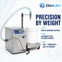 Machine de remplissage et de pesage automatique GenJet de 72 litres par minute pour lessive, liquide vaisselle et produits nettoyants