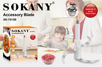 Sokany pemotong daging, prosesor makanan suku cadang pengganti Blender efisien Chopper Mincer Blade