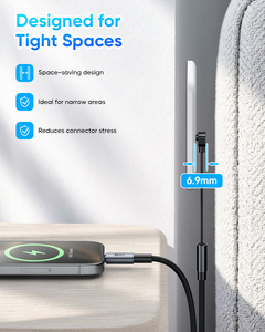 สายชาร์จ USB C to C แบบงอ 90 องศา SUNGGUY รองรับการชาร์จเร็ว 240W สายถักไนลอนแบบโค้งงอ - Product Image 4