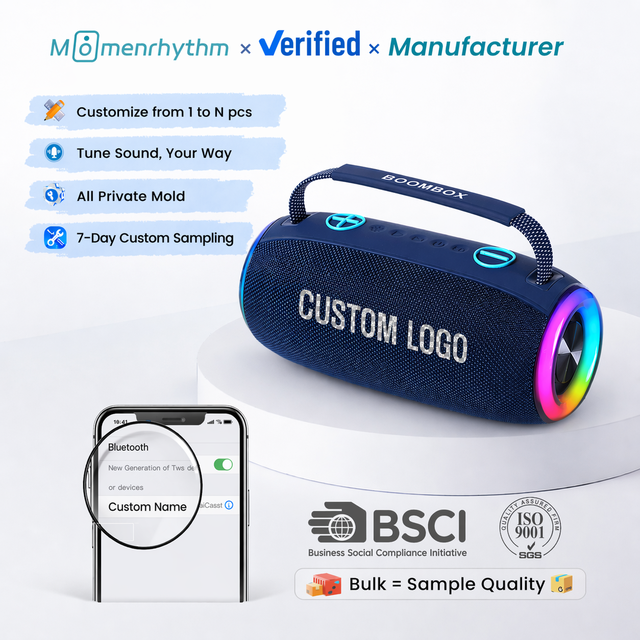 Portable Party Speaker Mini FM Radio with Waterproof Custom Logo Long Wireless Playtime and Non Slip Design