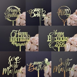 Decorazione per <span class=keywords><strong>Torta</strong></span> <span class=keywords><strong>di</strong></span> <span class=keywords><strong>Compleanno</strong></span> a Forma <span class=keywords><strong>di</strong></span> Lettera in Acrilico Ecologico Riutilizzabile, Accessori per Torte - Product Image 1