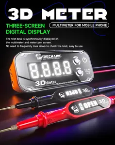メカニック3Dメーター デテクティブ3.0 マルチメーター トリプルディスプレイ 3000mAhバッテリー 4テストモード デジタルテスター 修理ツール用 - Product Image 5