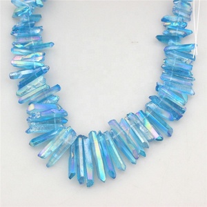 CH-LHN0045 Druzy hạt điểm, điểm druzy thạch anh hạt, pha lê point quartz strand - Product Image 1