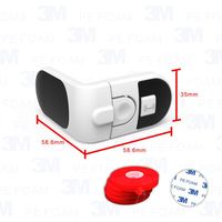 Loquet anti-pincement Prodigy AL004 pour enfants, ouverture facile, pour portes d'armoires à angle droit, sécurité en plastique, Guangdong, pour maisons et bureaux