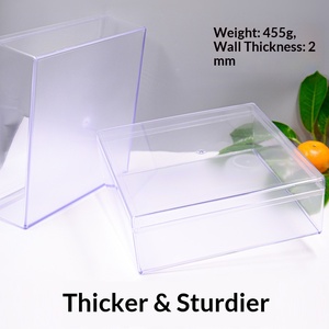 Contenedor cuadrado grande de plástico transparente de 5200 ml, caja de calidad alimentaria con tapa, impresión personalizada para alimentos, regalos, almacenamiento doméstico - Product Image 3