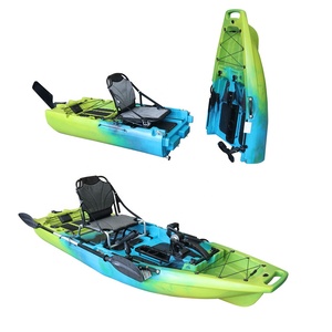 Kayak modulaire à hélice de 9 pieds pour 1 personne, canoë de mer pour la pêche, bateau en plastique HDPE, kajak avec moteur - Product Image 5