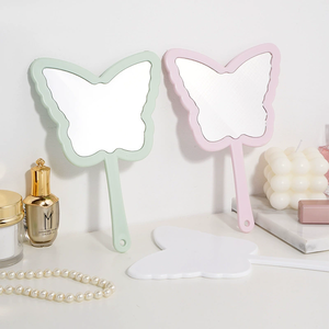 A forma di farfalla portatile HD specchio per il trucco personalizzato per ragazze stile Desktop con finitura luce palmare <span class=keywords><strong>in</strong></span> viaggio protettivo - Product Image 3