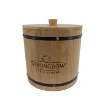 Usine directe seau à glace en bois marque personnalisée bière Champagne seaux à glace en bois pour la promotion