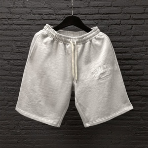 <span class=keywords><strong>Pantaloncini</strong></span> da <span class=keywords><strong>Uomo</strong></span> <span class=keywords><strong>Oversize</strong></span> in Felpa Francese con Ricamo Personalizzato QIANSHI, <span class=keywords><strong>Pantaloncini</strong></span> Larghi in Cotone Pesante per Corsa all'Ingrosso - Product Image 3