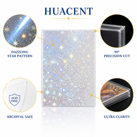 Prix compétitif Fabricant OEM 100 paquets de protège-cartes holographiques en plastique pour cartes de collection, pochettes holographiques laser Penny