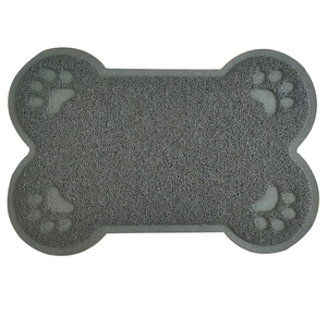 Tikar Hewan Peliharaan, Tikar Pembersih Kaki Anjing Pvc Bentuk Tulang Ramah Lingkungan Berbentuk Tikar Makanan Hewan Peliharaan - Product Image 1